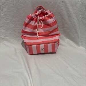 Victoria's Secret Beach Cooler Backpack NEW Summer 2025 NWT Striped Pink